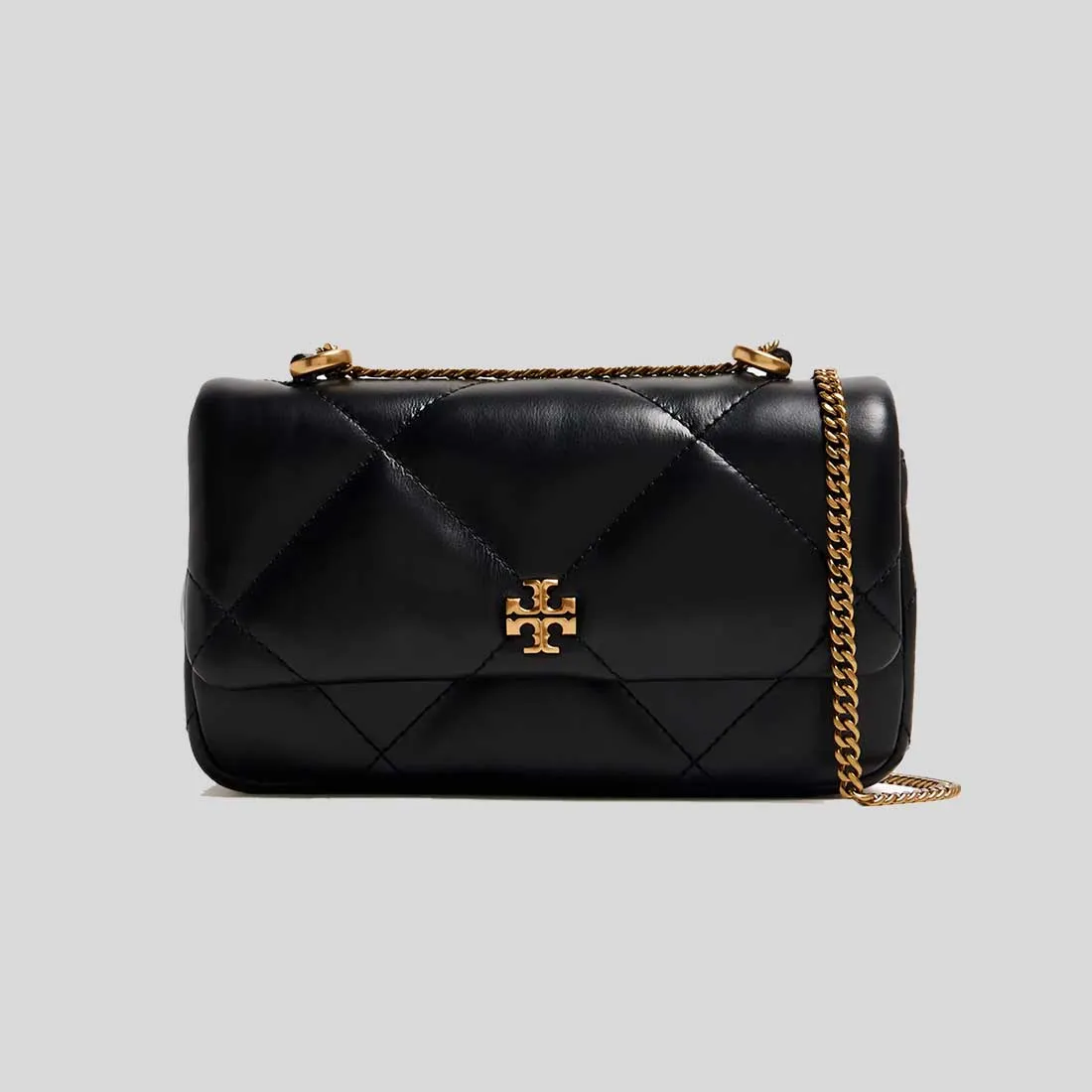 Tory Burch Sacs TORY BURCH Mini Kira Diamond Sac à Rabat Matelassé Noir 154710
