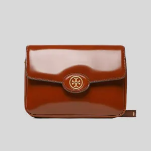 Tory Burch Sacs TORY BURCH Robinson Spazzolato Sac à Bandoulière Convertible Sienne Foncé 143122