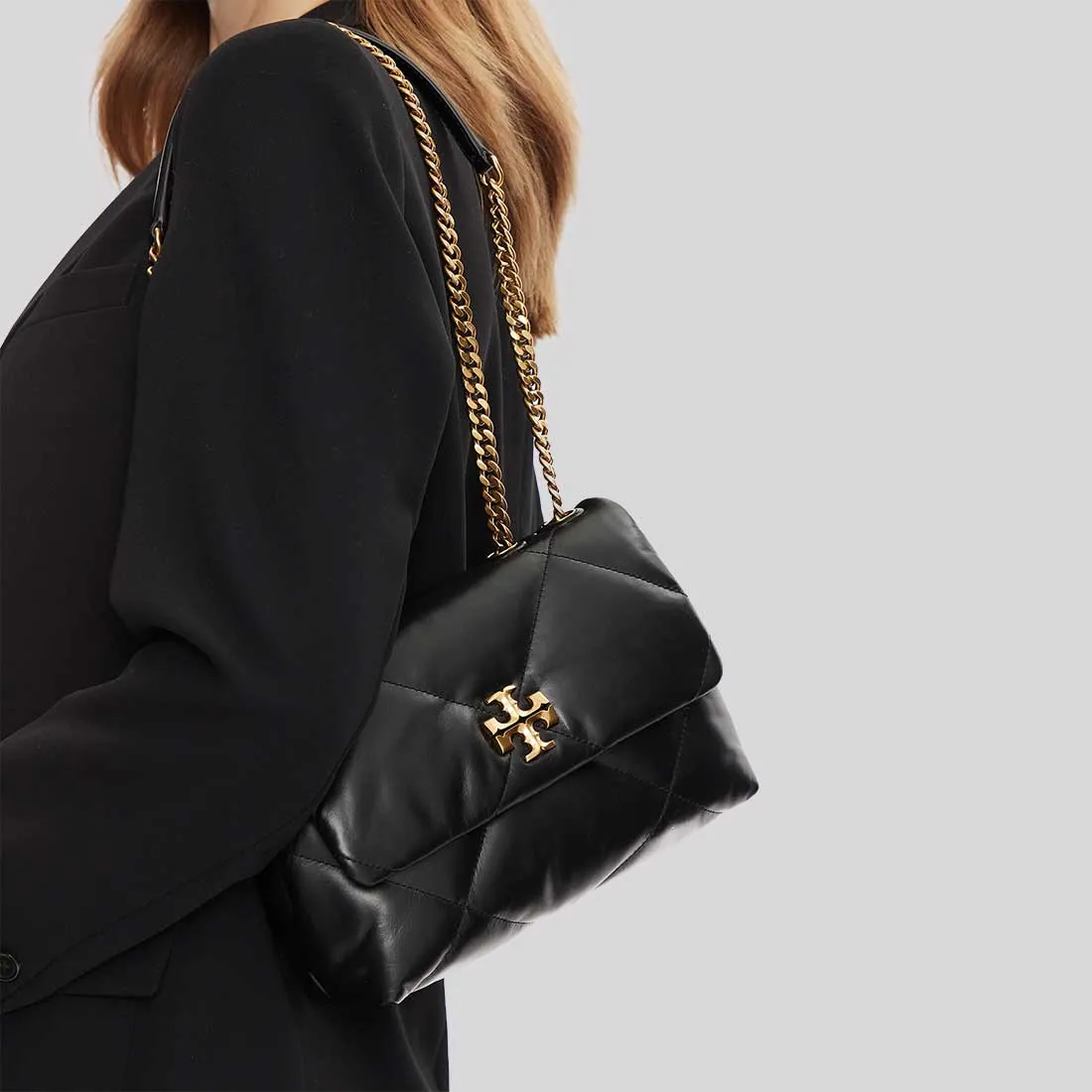 Tory Burch Sacs TORY BURCH Petit Kira Diamond Matelassé Sac à Bandoulière Convertible Noir 154706