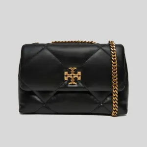 Tory Burch Sacs TORY BURCH Petit Kira Diamond Matelassé Sac à Bandoulière Convertible Noir 154706