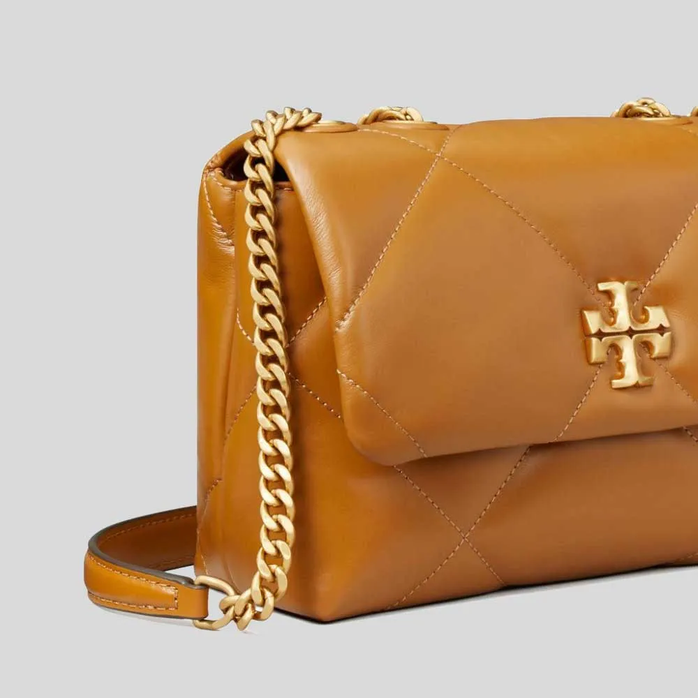 Tory Burch Sacs TORY BURCH Petit Kira Diamond Quilt Sac à Bandoulière Convertible Tan 154706