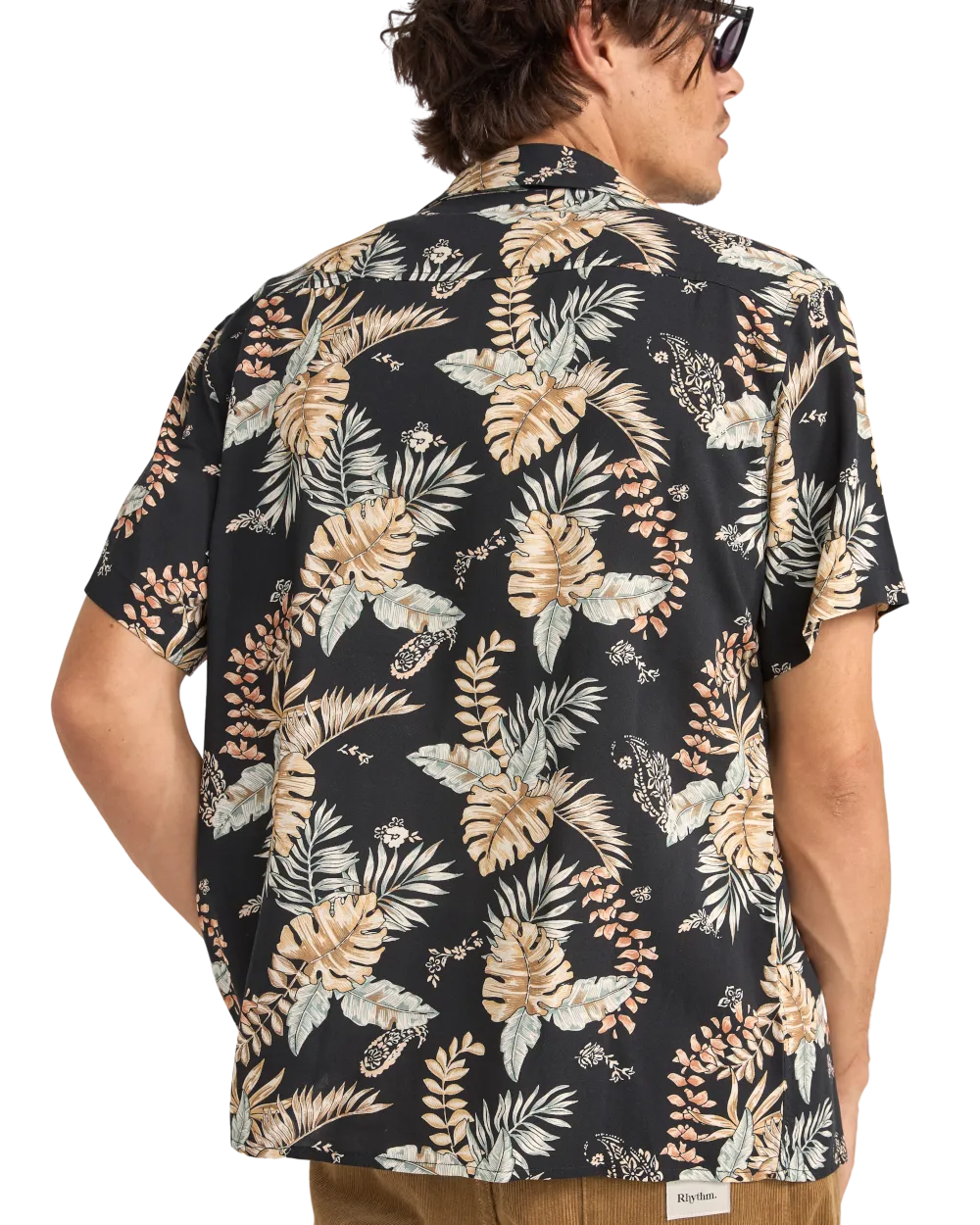 Chemise Paisley Tropicale en Noir