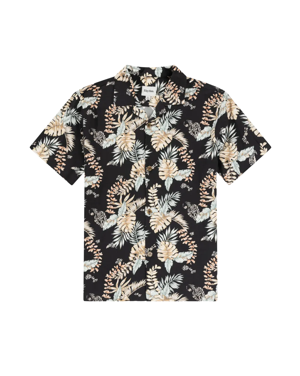 Chemise Paisley Tropicale en Noir
