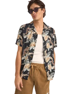 Chemise Paisley Tropicale en Noir