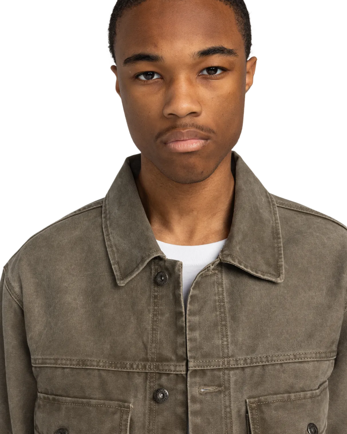 Veste de camionneur en toile gris pierre