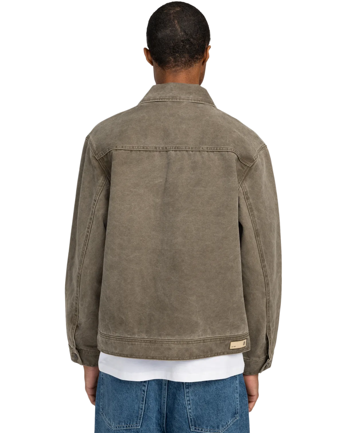 Veste de camionneur en toile gris pierre