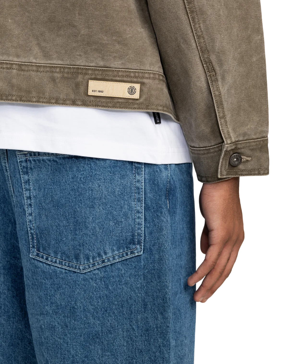 Veste de camionneur en toile gris pierre