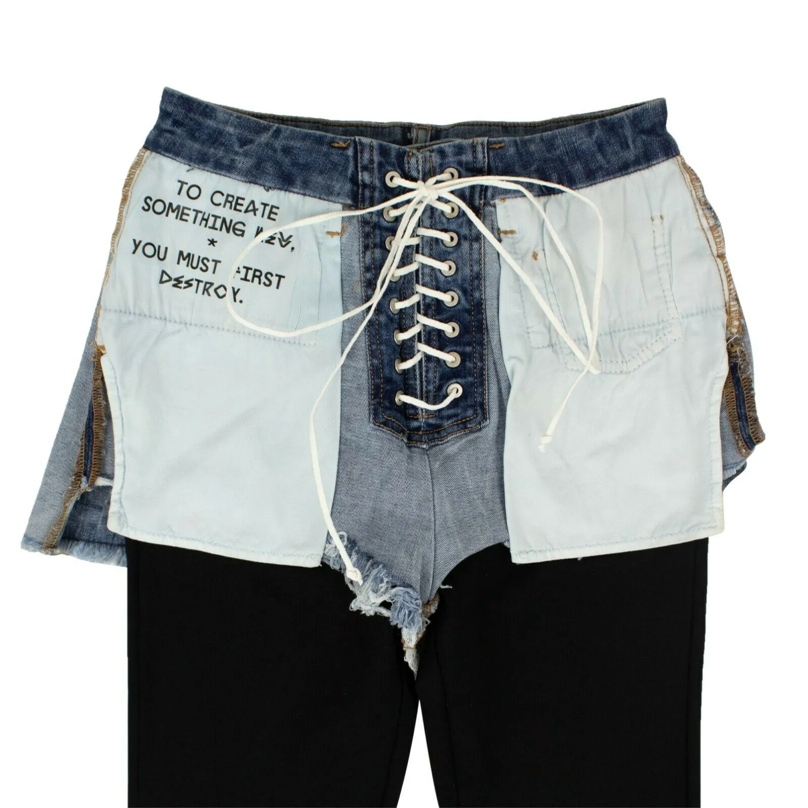 Unravel Project Pantalon Déconstruit - Denim