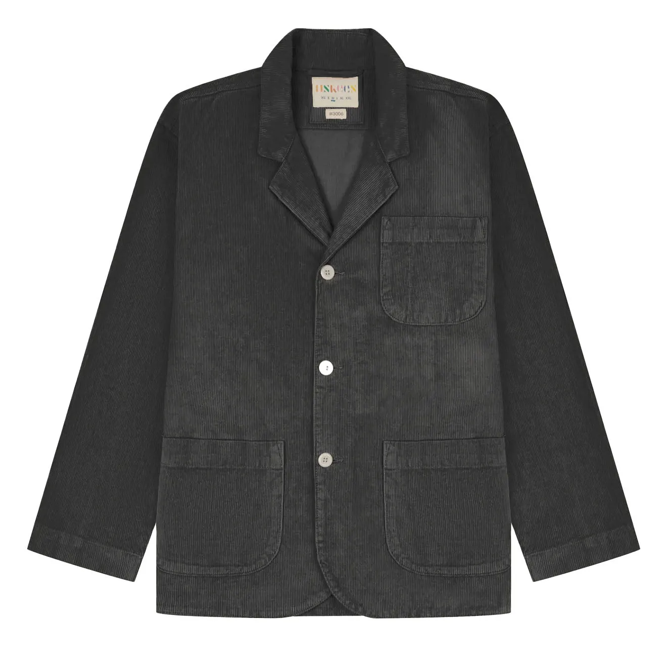 Uskees 3006 Veste en Corde Noir Délavé