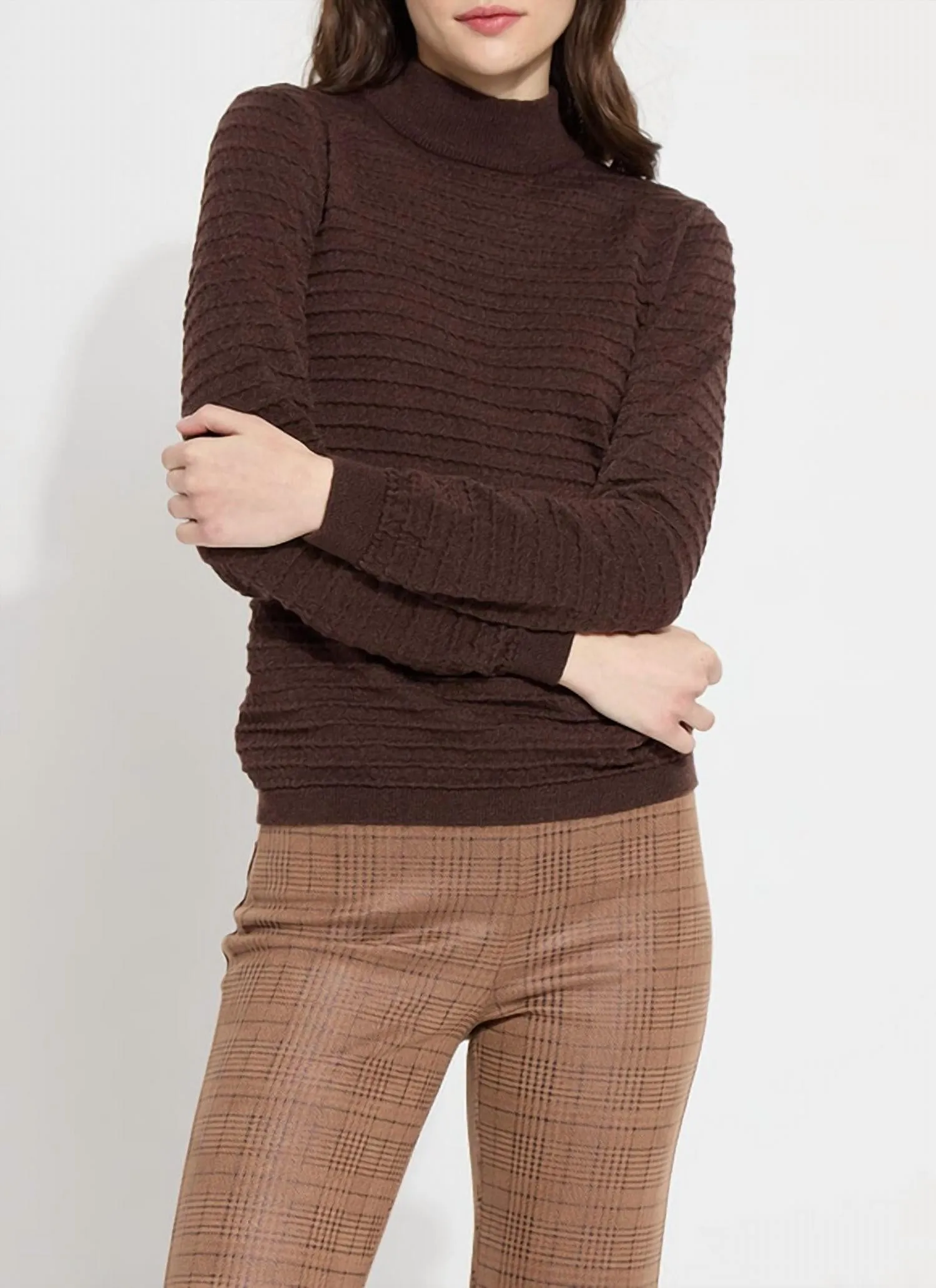 Pull Valery Mockneck en Moka