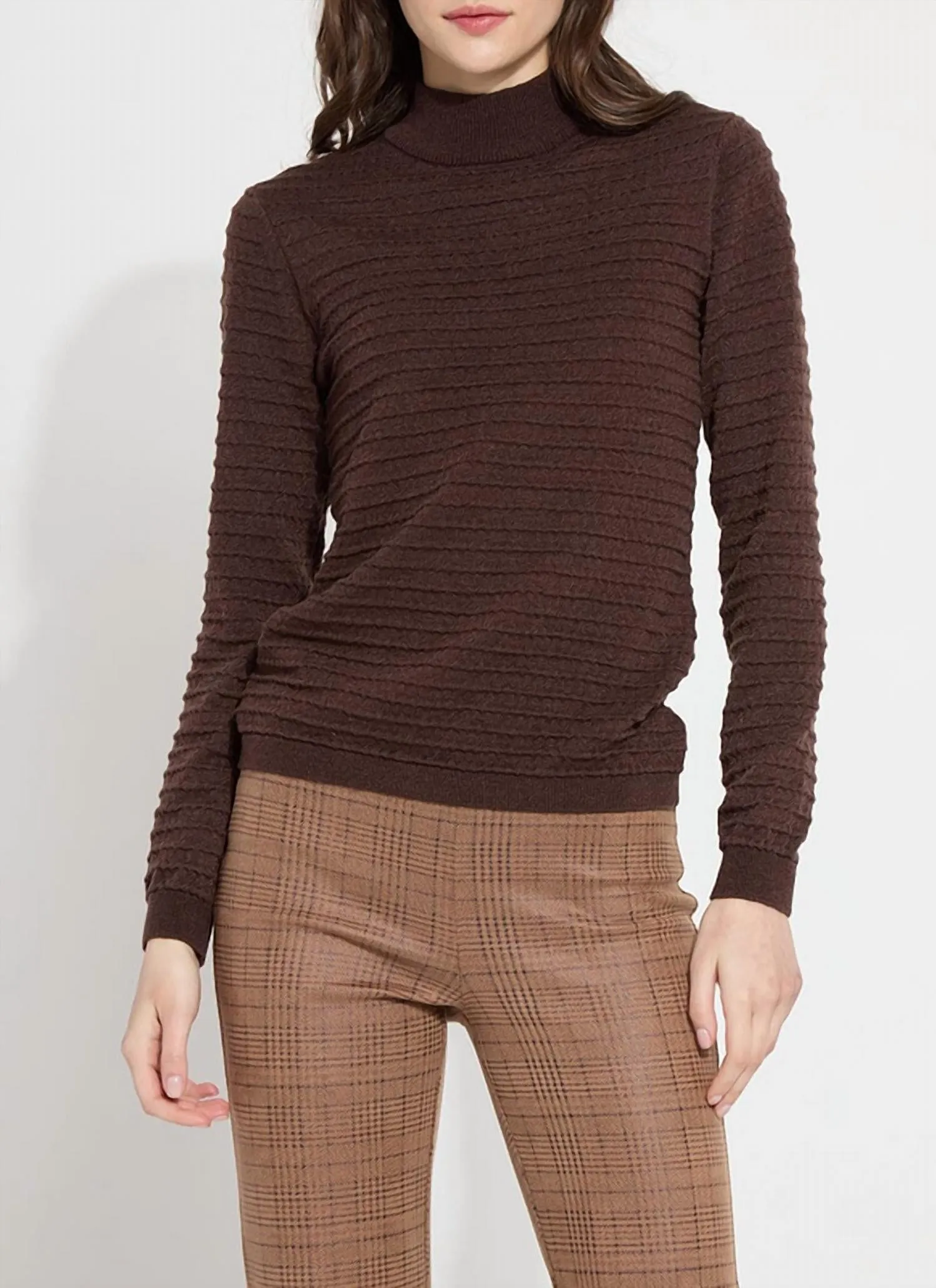 Pull Valery Mockneck en Moka