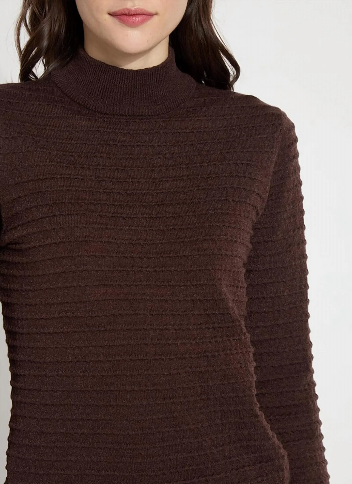 Pull Valery Mockneck en Moka