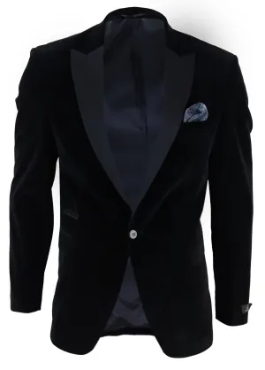 Veste de smoking en velours à 1 bouton