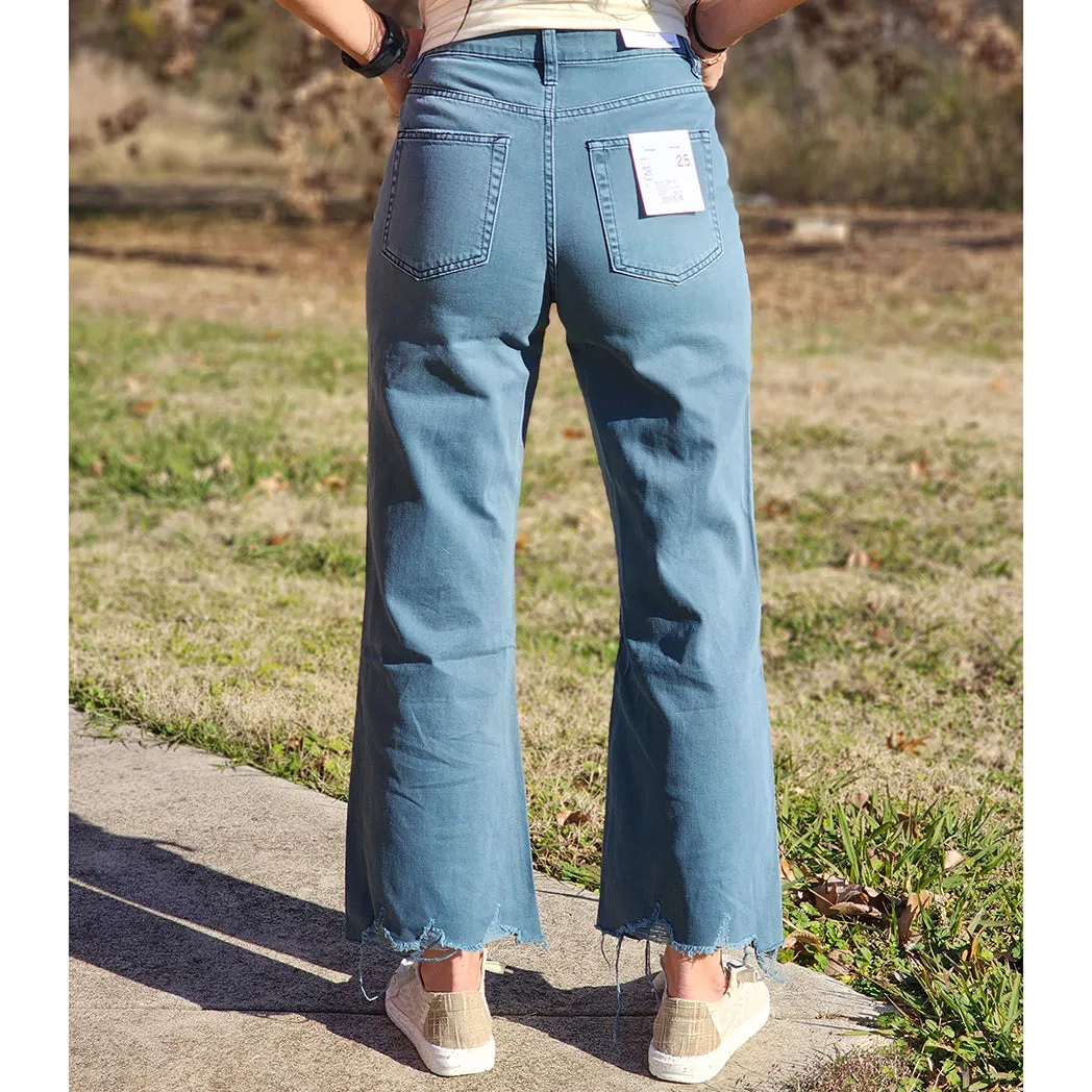 Vervet Blue Grey Jeans délavés coupés années 90
