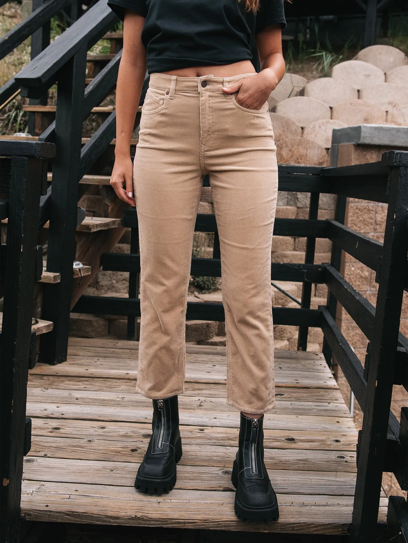 Volcom Stoned Straight Pants Kaki Volcom