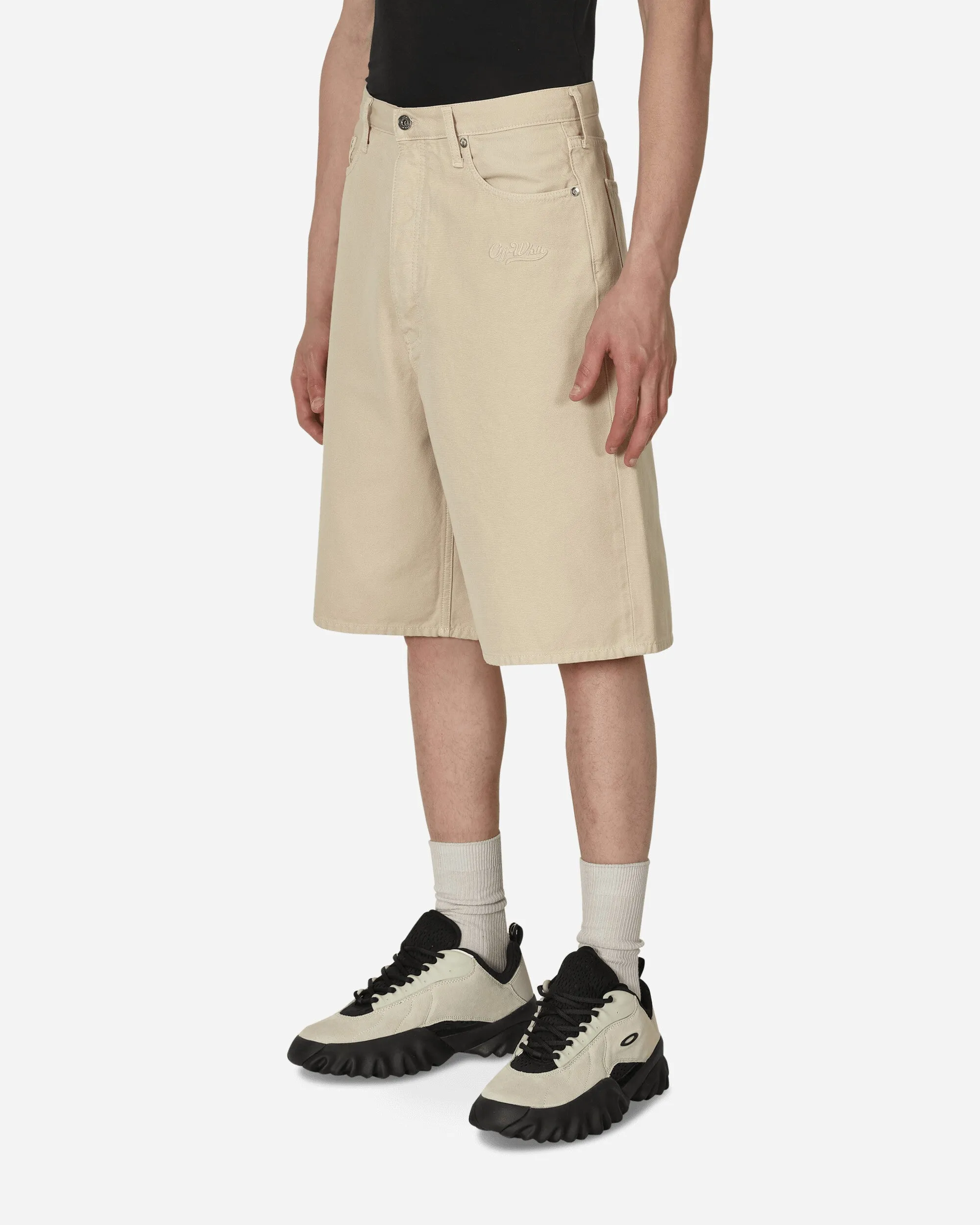 Short de sport utilitaire Wave Off en toile beige