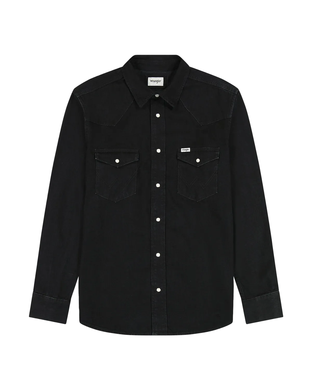 Chemise western en noir rinçage