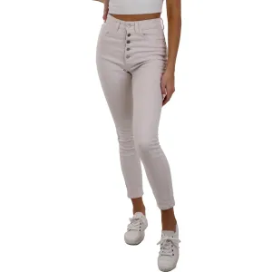 WeWoreWhat Femmes Le Danielle Jeans Slim à la Taille Haute et à la Cheville