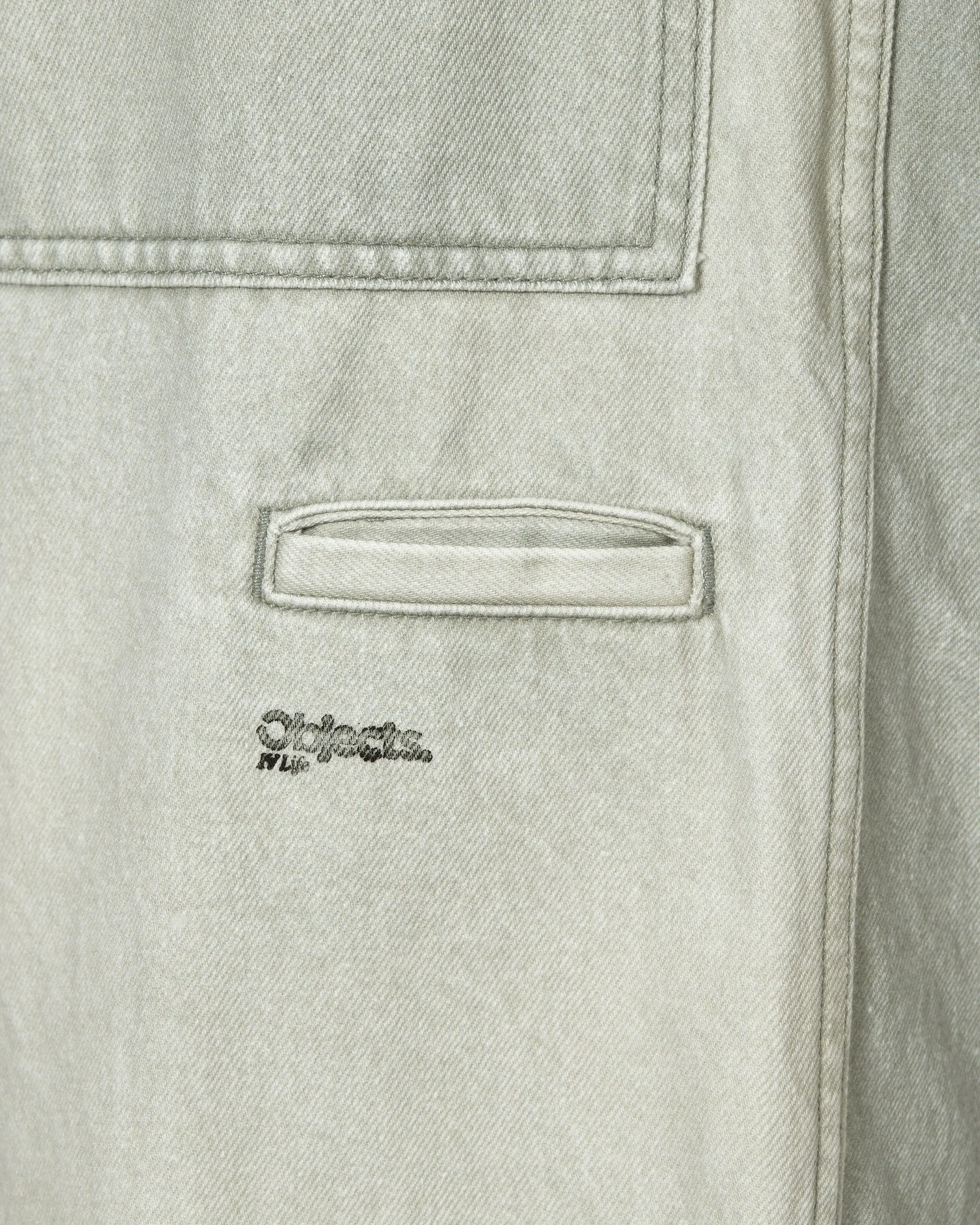 Pantalon en denim à jambe large vert
