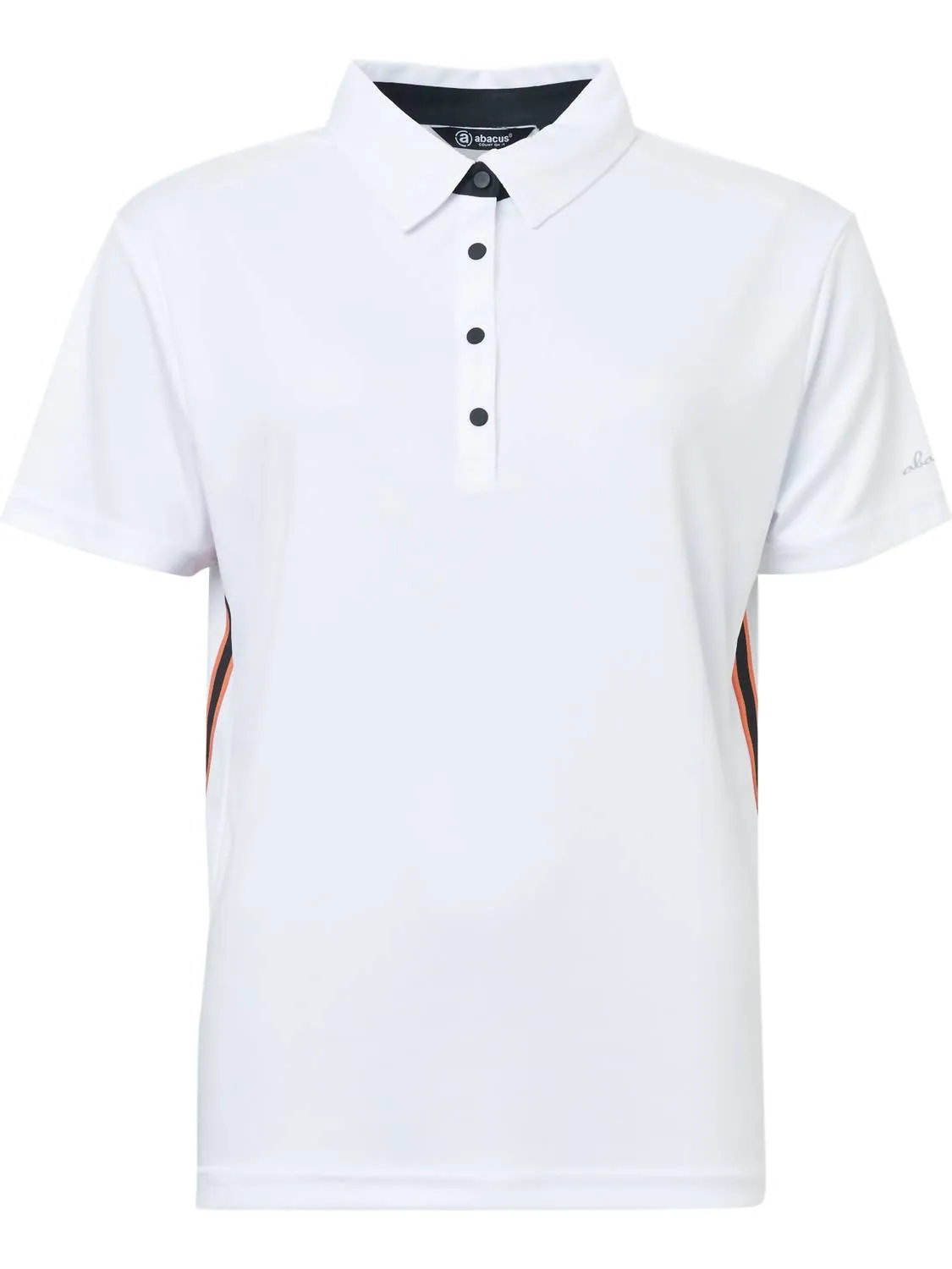 Polo Femme à Rayures Cerise en Blanc