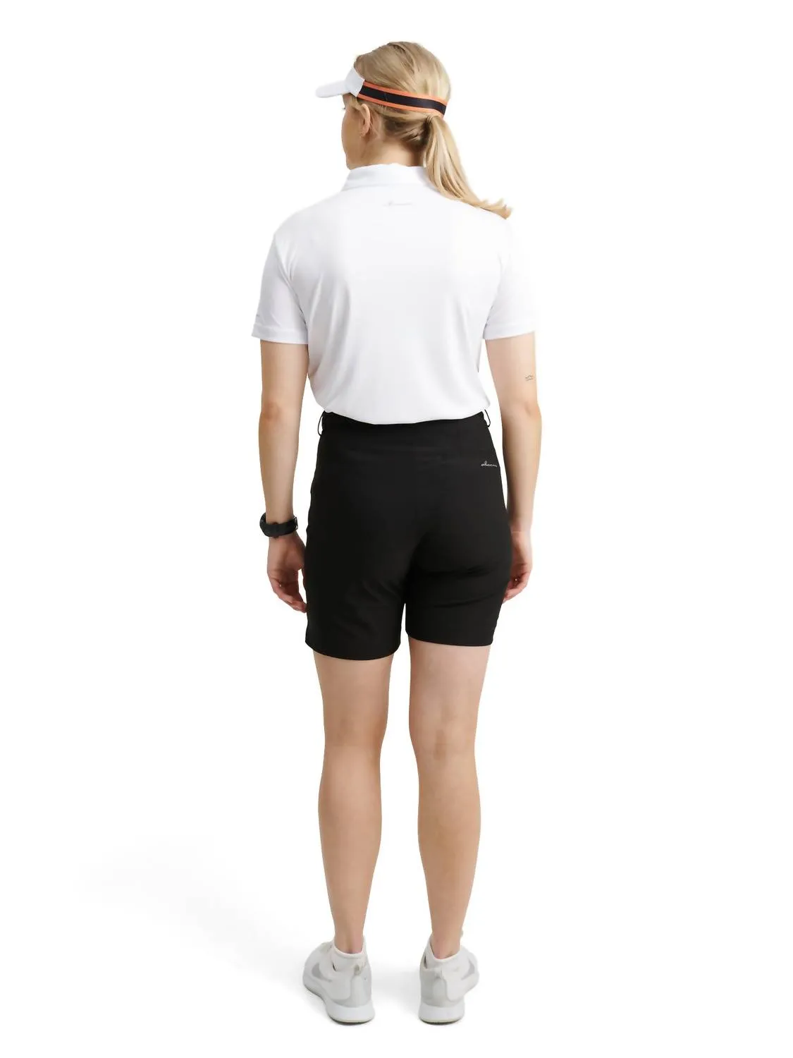 Polo Femme à Rayures Cerise en Blanc