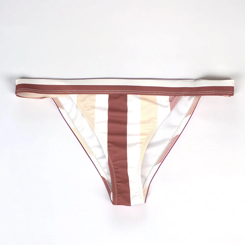 Bas de bikini à motifs colorés pour femme, multicolore