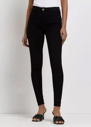 Jeans Skinny Femme Uni, Noir