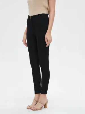 Jeans Skinny Femme Uni, Noir