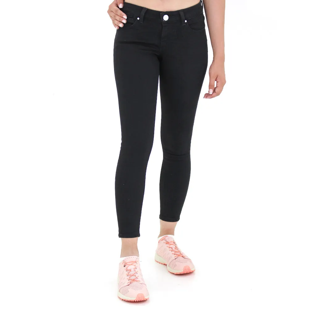 Jeans Femme Uni Solide, Noir