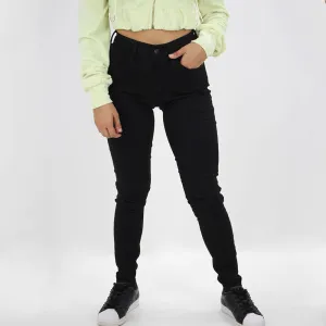 Jean Femme Uni Solide, Noir