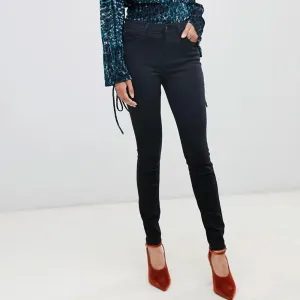 Jeans Slim pour Femme, Noir