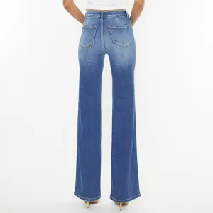 Jeans Ultra-Haut à Pattes Évasées Holly pour Femme