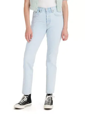 Jeans délavés pour femme, bleu clair