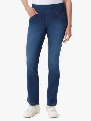 Jeans pour femmes lavés à effet usé, bleu