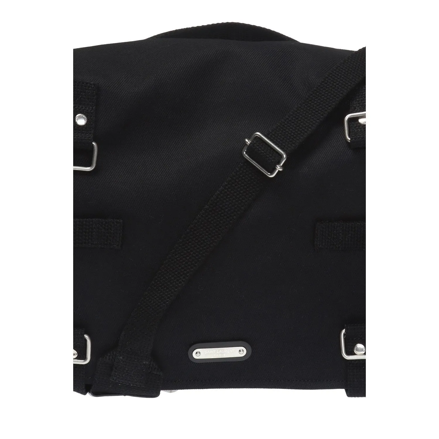 Ysl Sacs Saint Laurent Sac Army Messenger en Toile Noire 553972