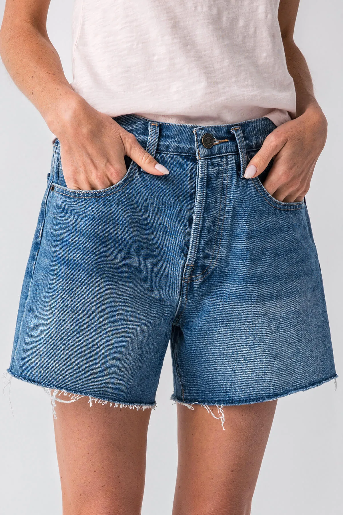Z Supply Short en Jean à Taille Haute Quotidien
