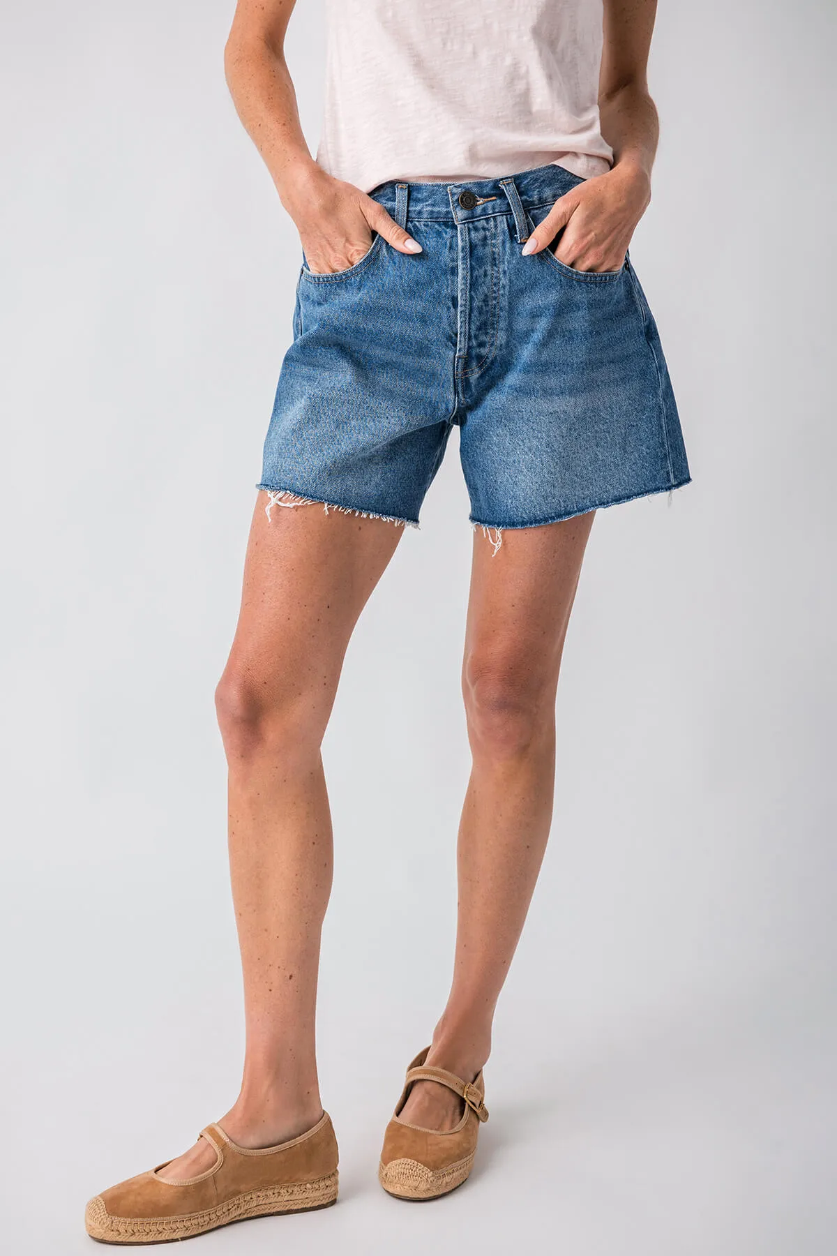 Z Supply Short en Jean à Taille Haute Quotidien