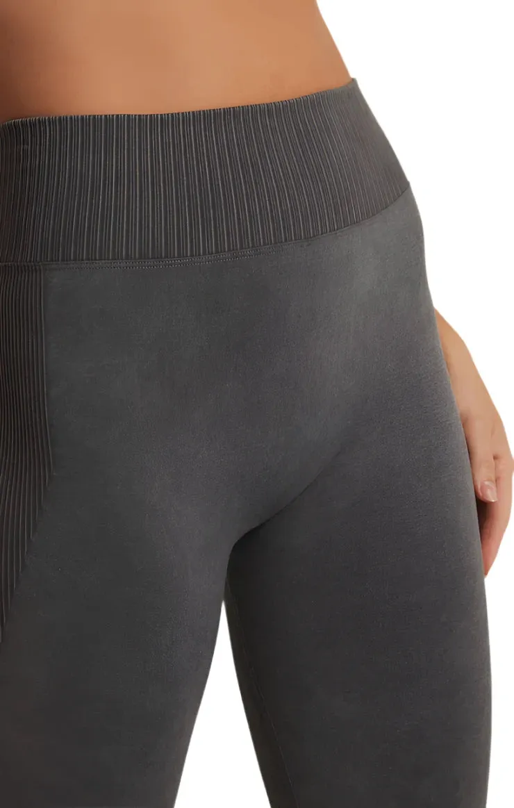 Z Supply Legging sans couture 7/8 Wash Out Graphite