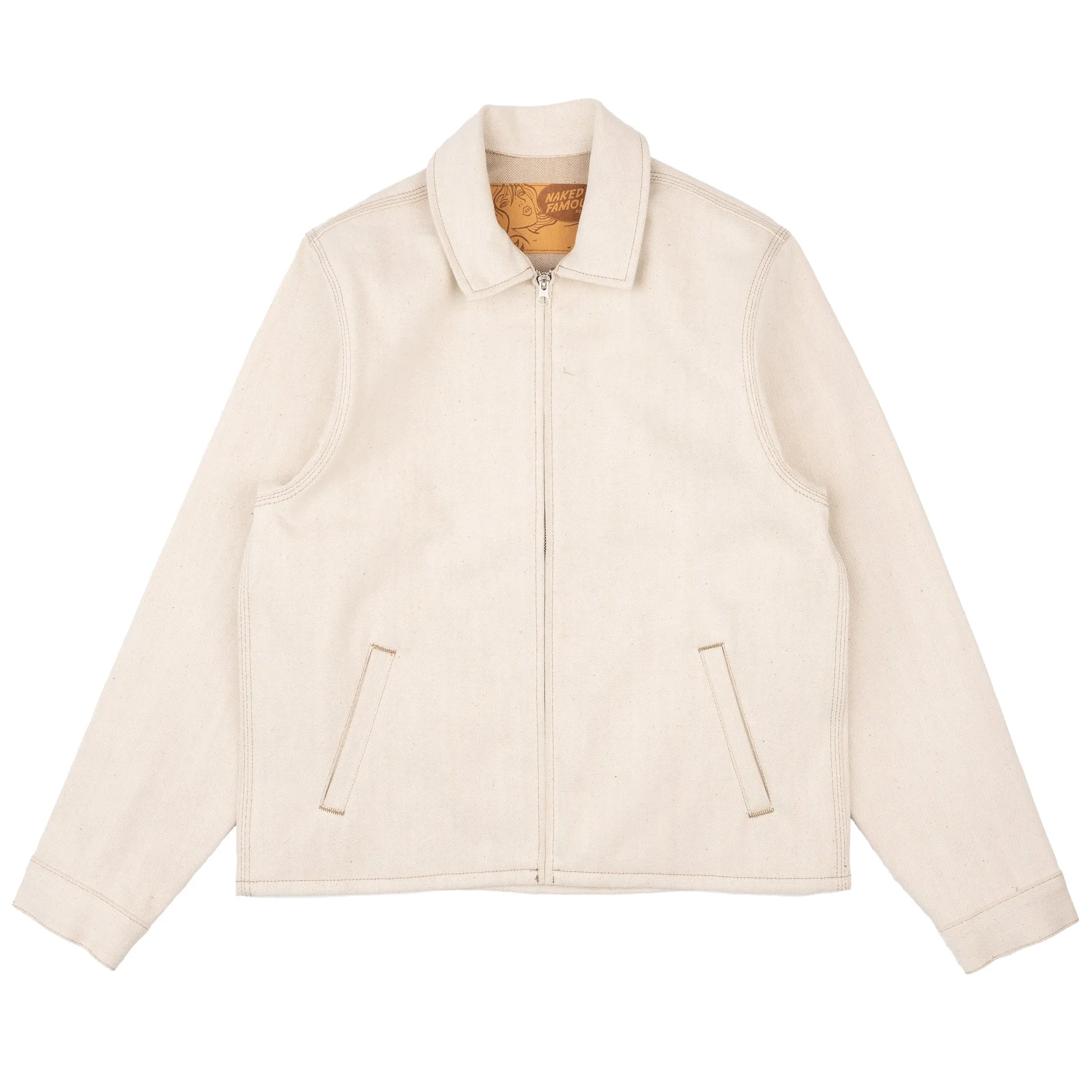 Veste à fermeture éclair - Fibre de renard écru Foxfibre® entièrement naturelle et lisière