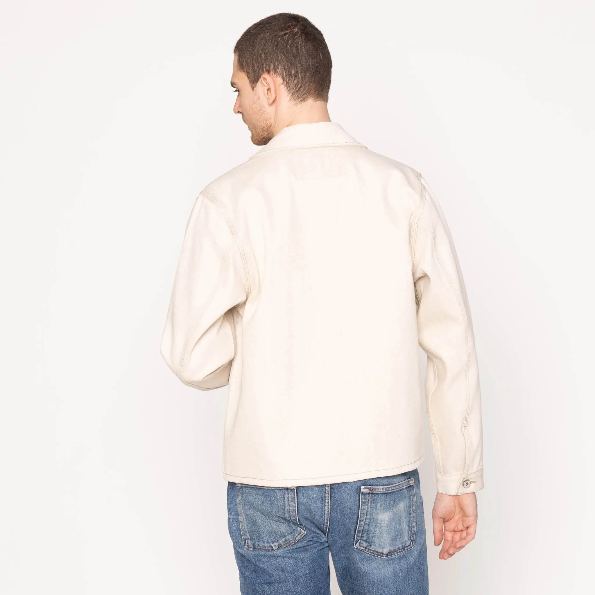 Veste à fermeture éclair - Fibre de renard écru Foxfibre® entièrement naturelle et lisière