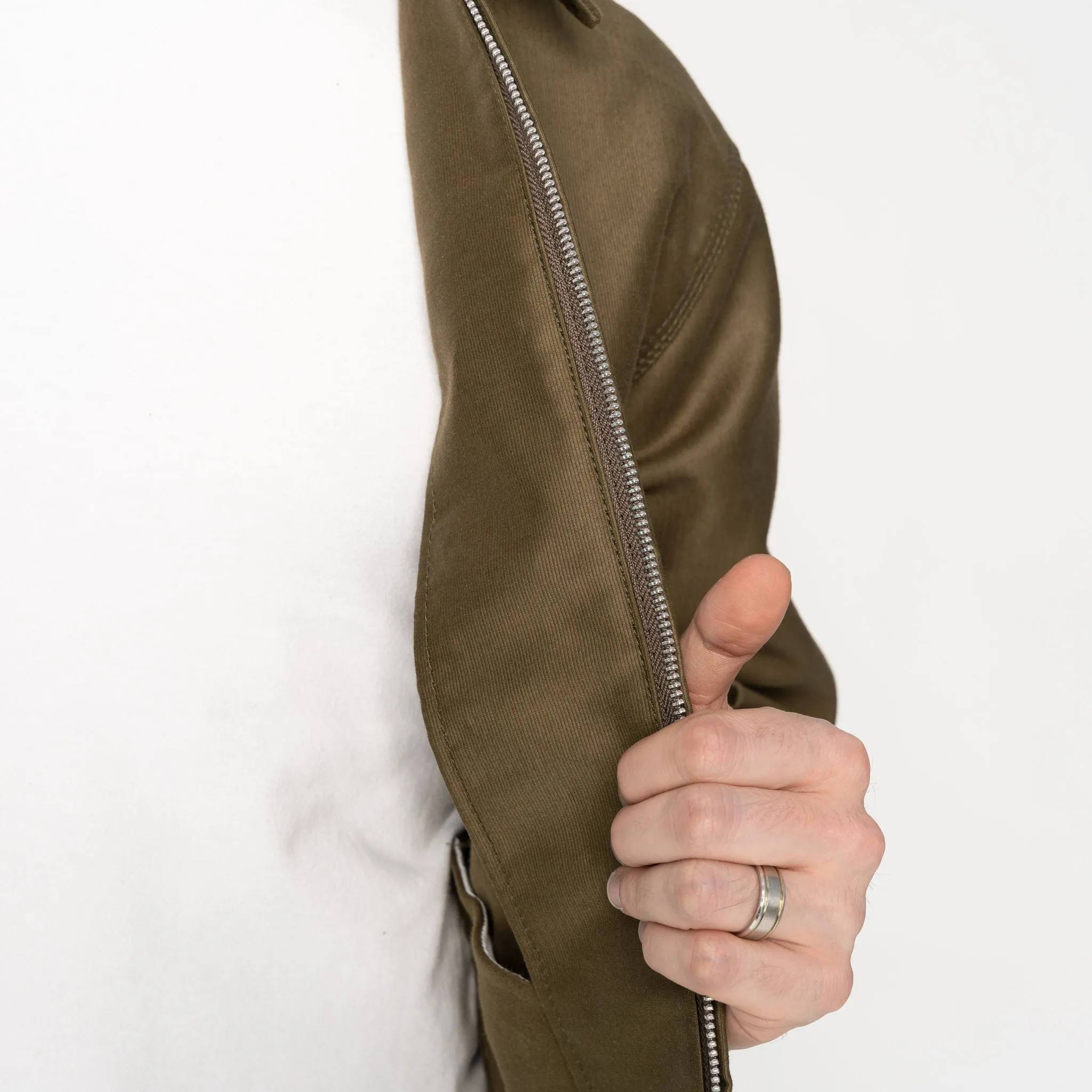 Veste à fermeture éclair - Tissu Jungle brossé - Armée