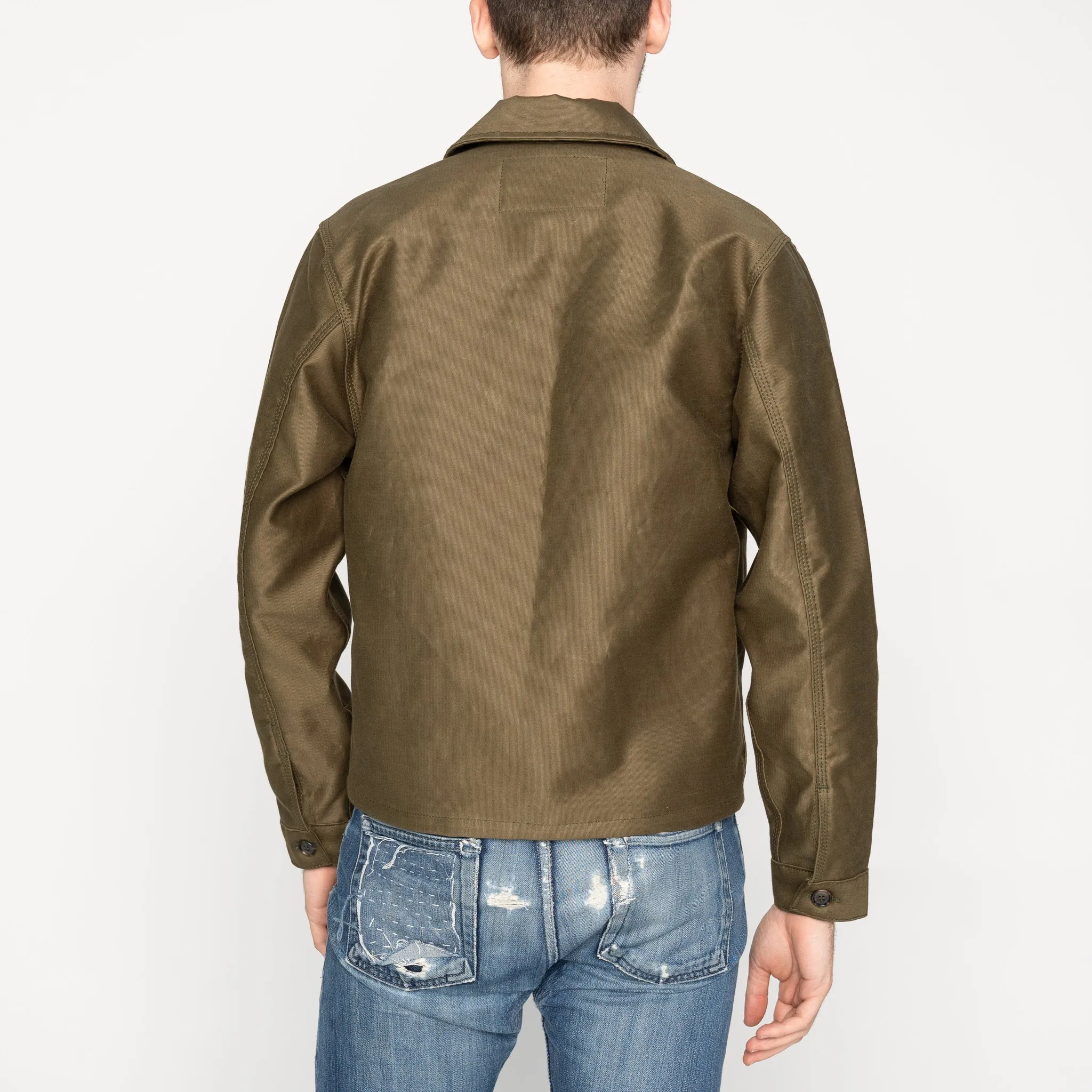 Veste à fermeture éclair - Tissu Jungle brossé - Armée