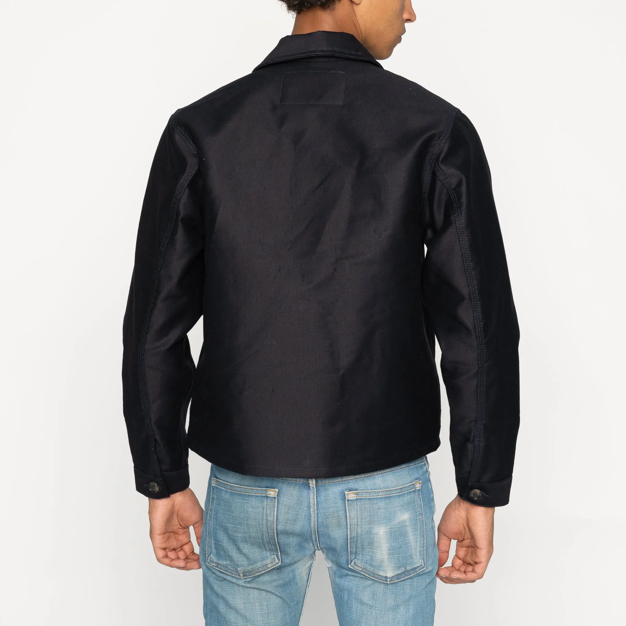 Veste à zip - Tissu Jungle brossé - Marine