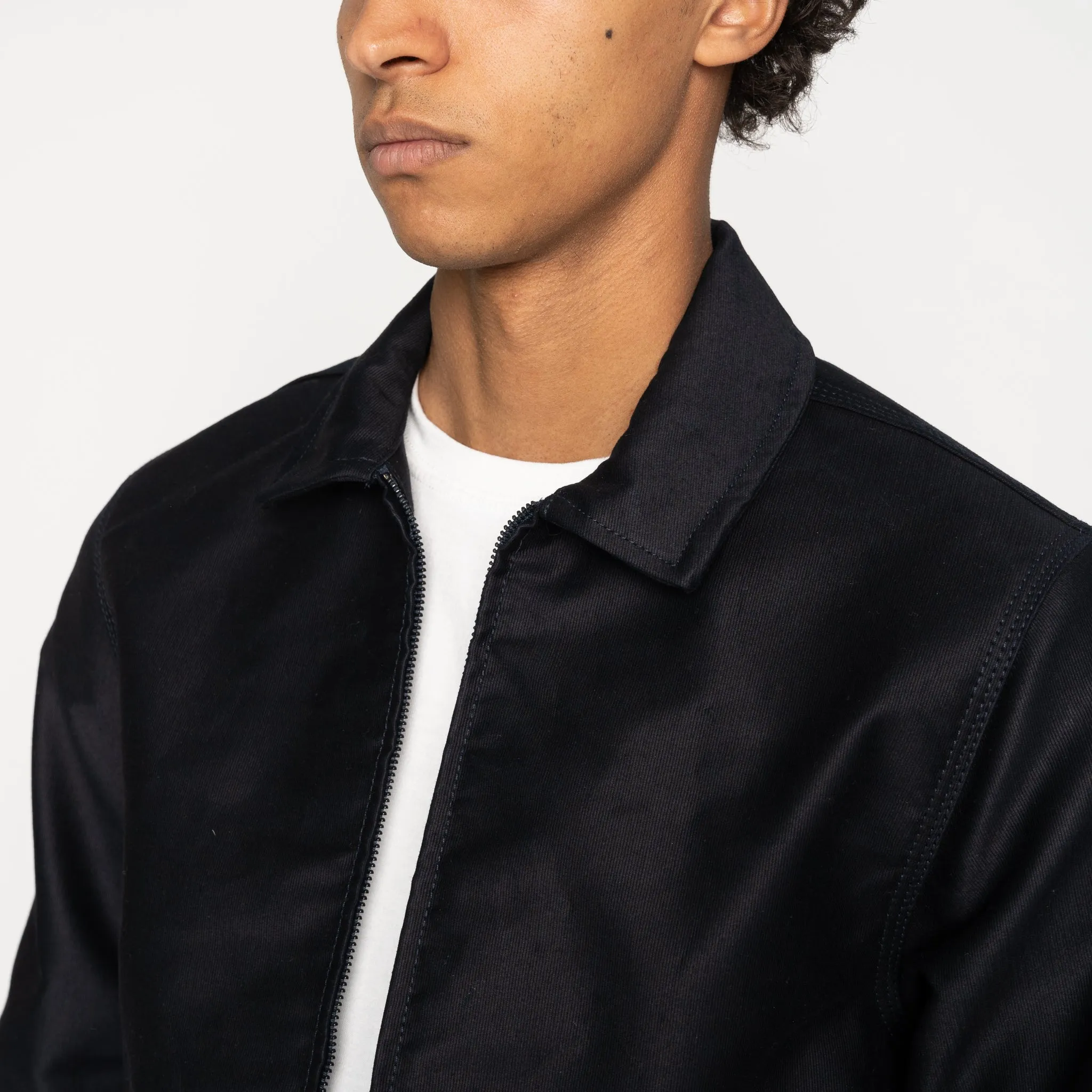 Veste à zip - Tissu Jungle brossé - Marine