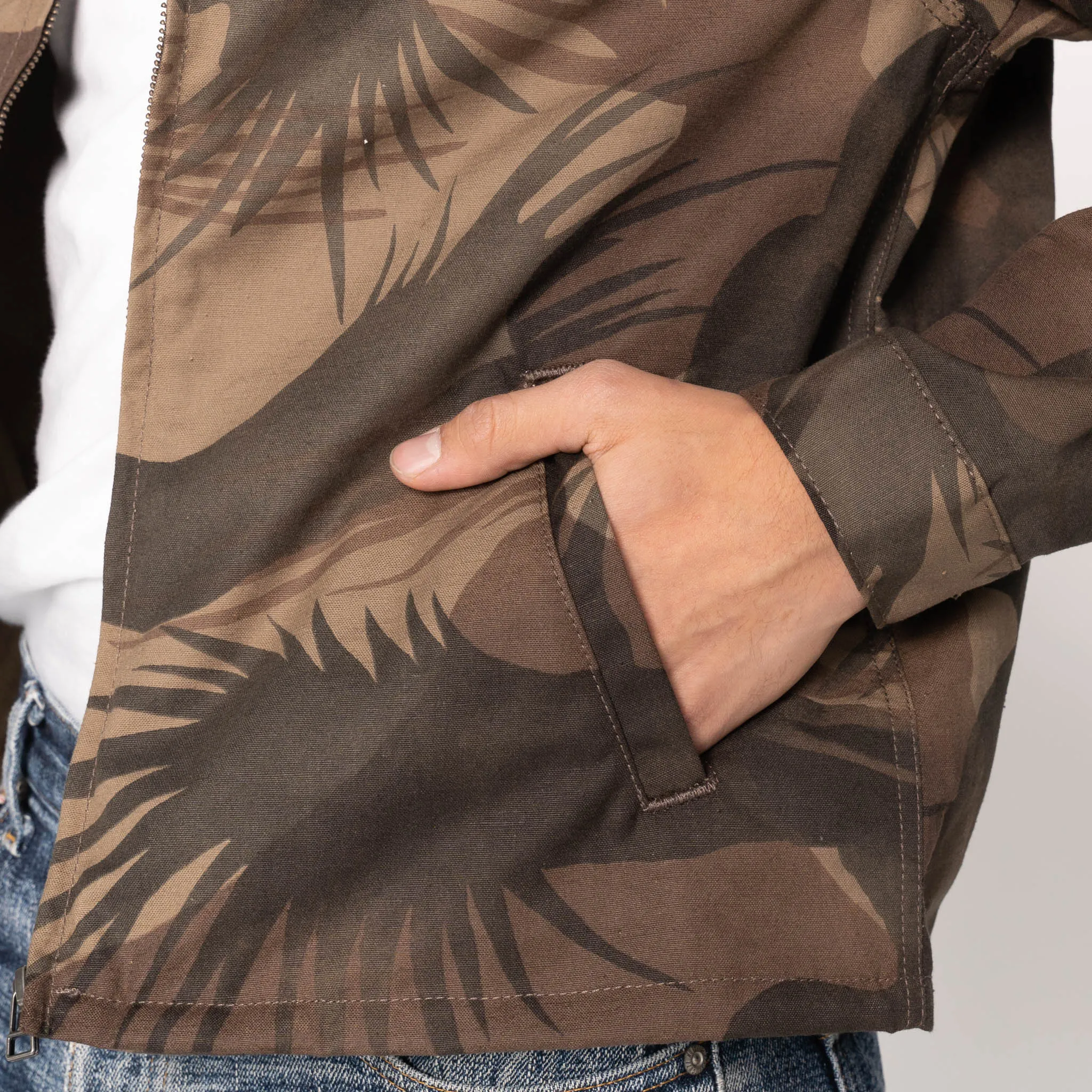 Veste à zip - Camouflage fougère