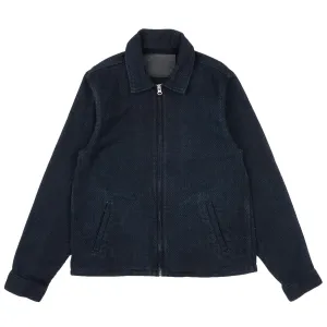 Veste à zip - Sashiko indigo