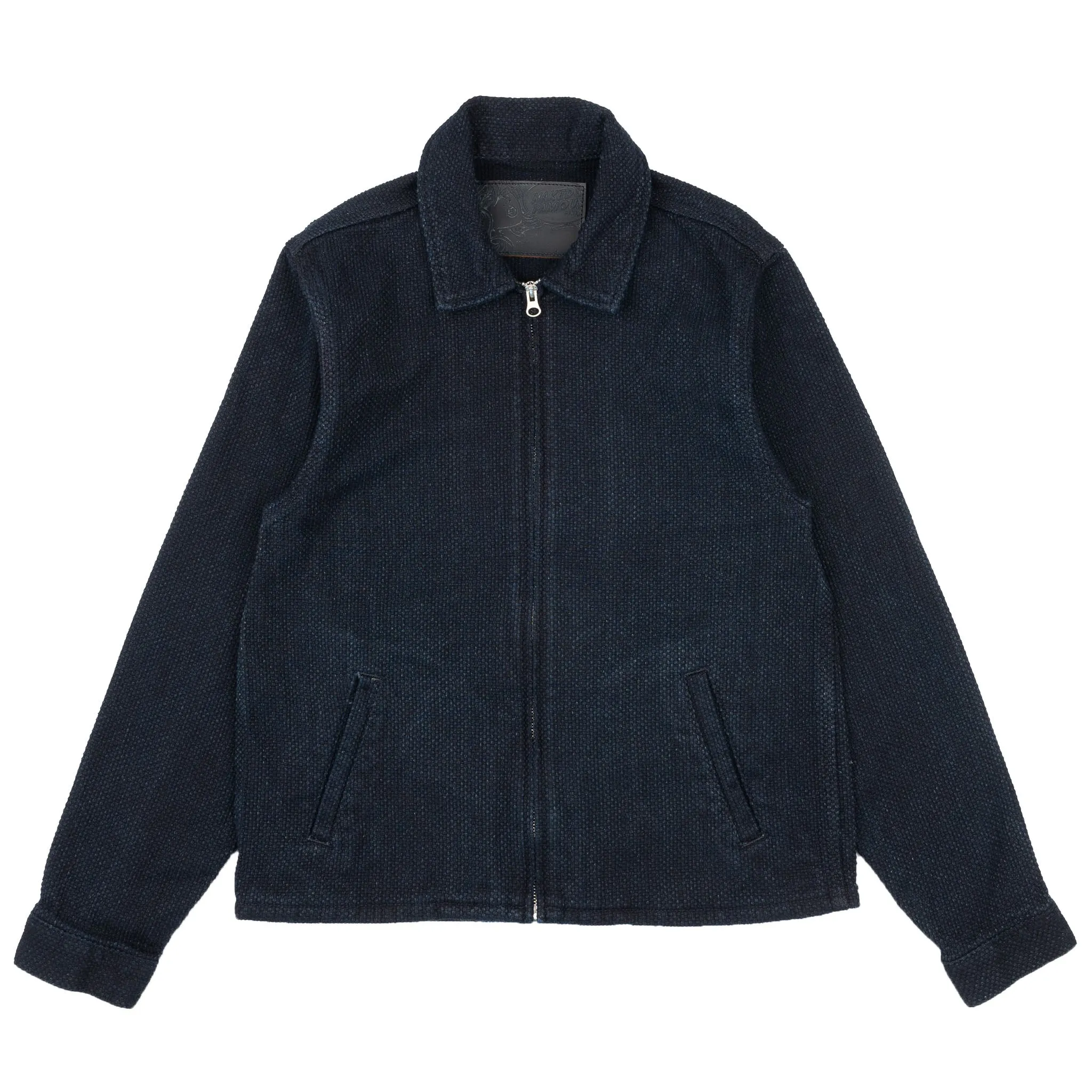 Veste à zip - Sashiko indigo