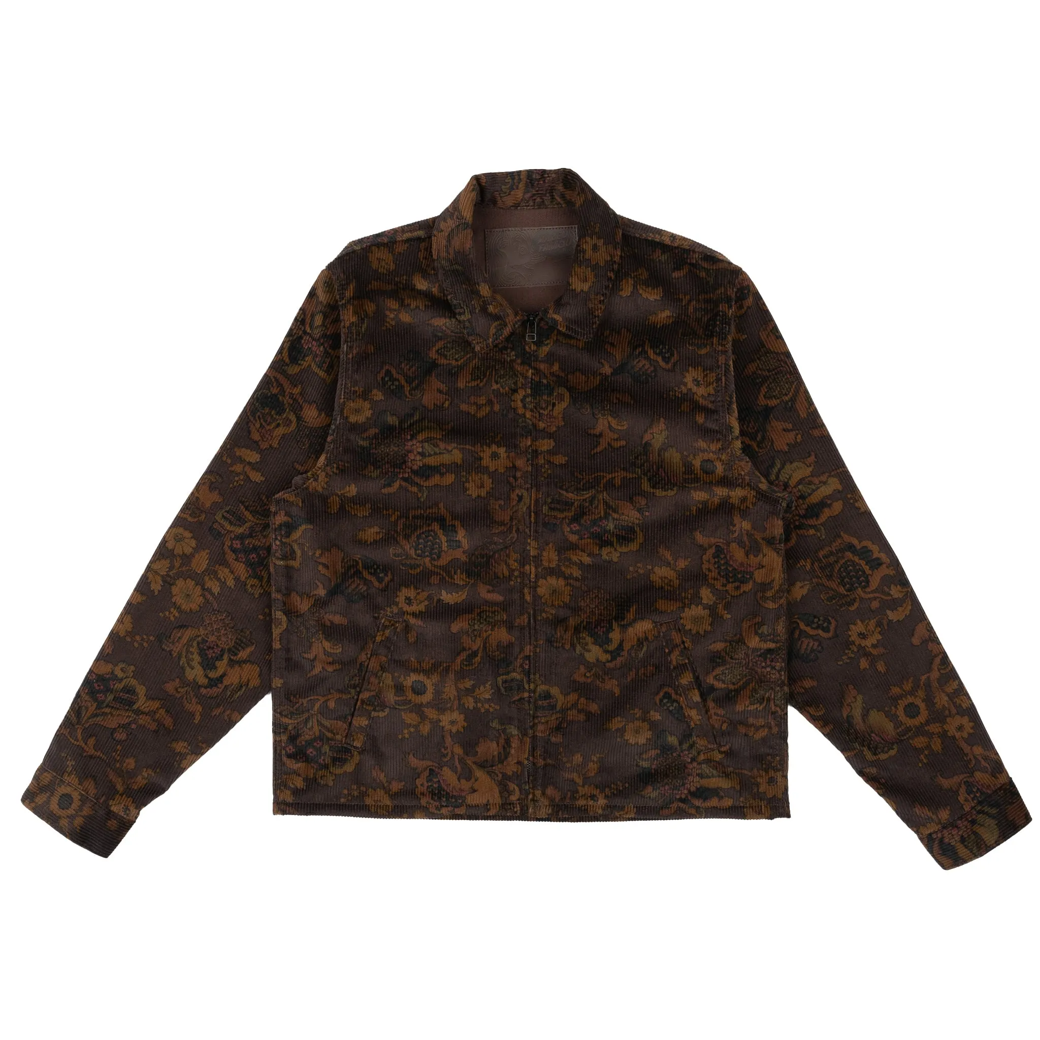 Veste à zip - Paisley en velours côtelé - Marron