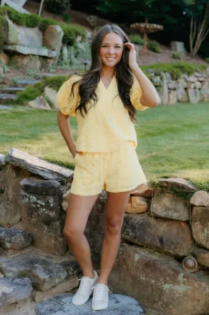 Zoey Eyelet Shorts Brodés - Soldes Finales 40% de réduction dans le panier